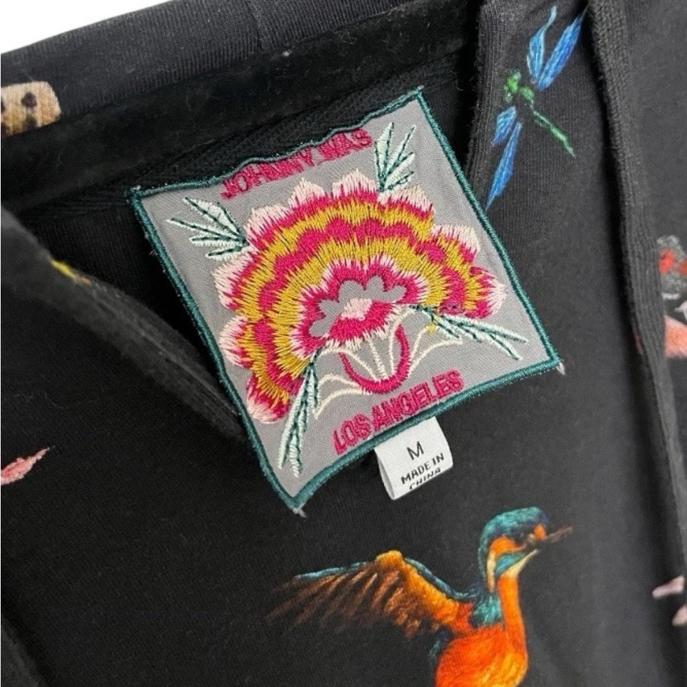 Johnny Was Black Butterfly Print Sweatshirt - Picture 5 of 5